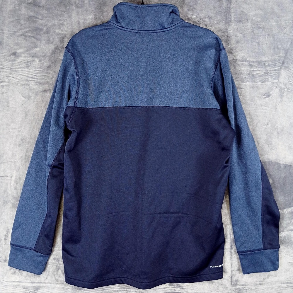 Reebok Sweater‎ Mens Large Blue Quarter Zip PlayWarm Pullover Athletic Top - Picture 3 of 11
